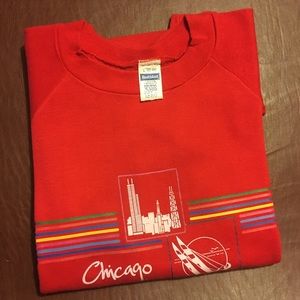 80s Healthknit Chicago Crewneck Sweatshirt L